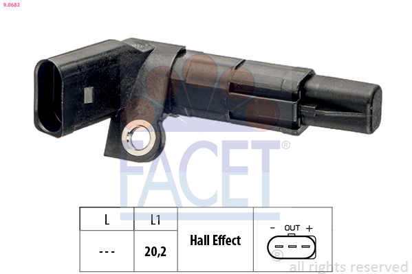 Sensor, crankshaft pulse - 9.0683 FACET
