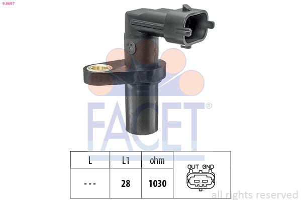 Sensor, crankshaft pulse - 9.0697 FACET