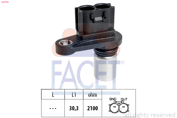 Sensor, crankshaft pulse - 9.0716 FACET