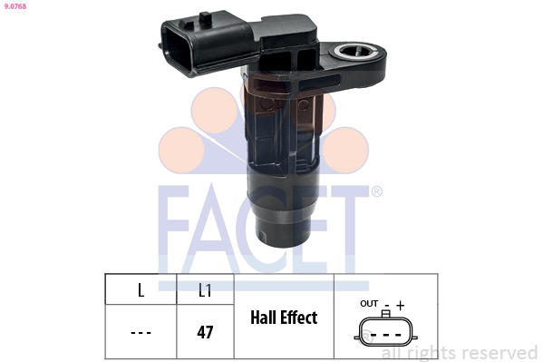 Sensor, crankshaft pulse - 9.0768 FACET