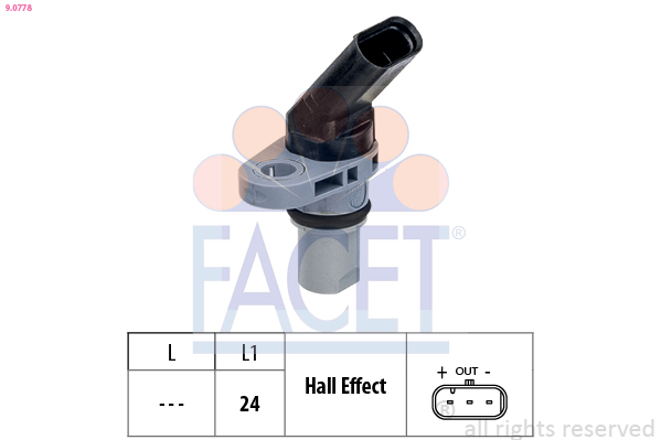 Sensor, RPM - 9.0778 FACET