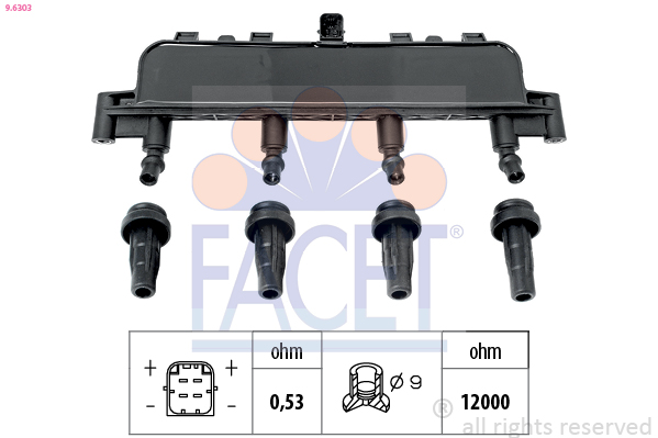 Ignition Coil - 9.6303 FACET