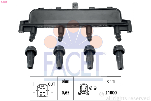 Ignition Coil - 9.6305 FACET