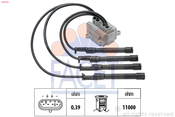 Ignition Coil - 9.6319 FACET
