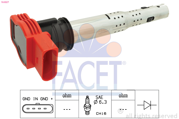 Ignition Coil - 9.6327 FACET