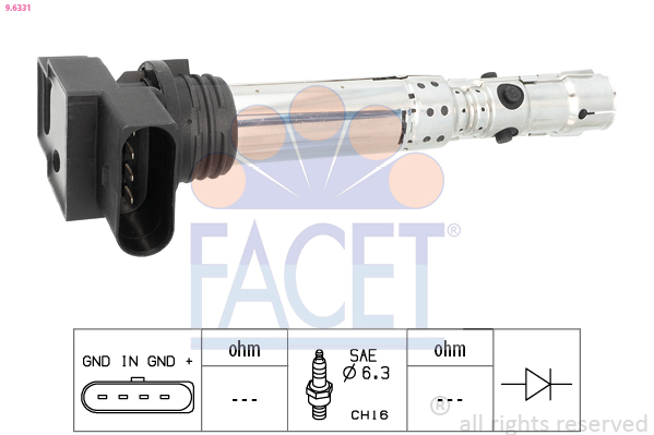 Ignition Coil - 9.6331 FACET