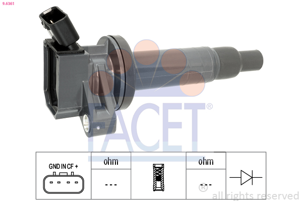 Ignition Coil - 9.6361 FACET