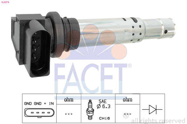 Bobina d'accensione - 9.6374 FACET