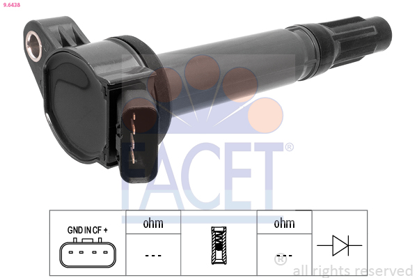 Ignition Coil - 9.6438 FACET