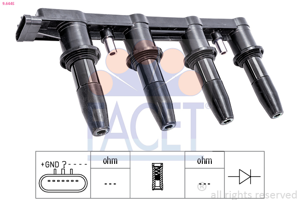 Ignition Coil - 9.6445 FACET