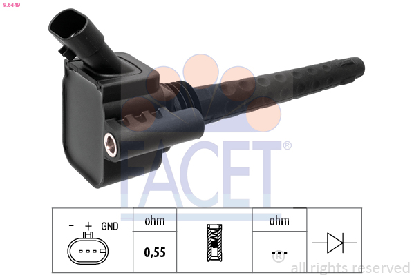 Bobina d'accensione - 9.6449 FACET
