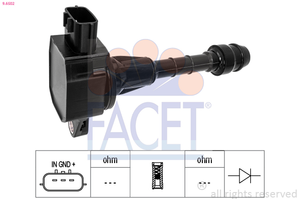 Ignition Coil - 9.6502 FACET