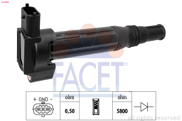 Ignition Coil - 9.6509 FACET