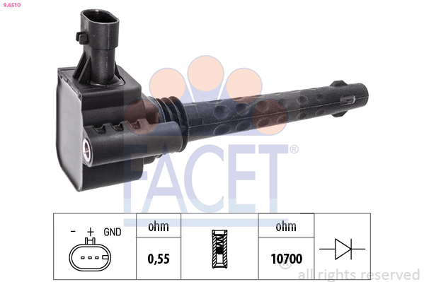 Ignition Coil - 9.6510 FACET