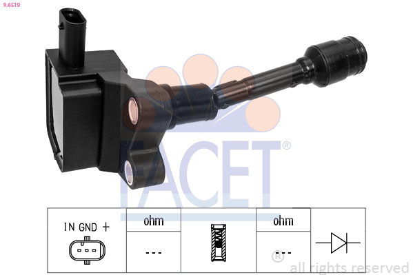 Ignition Coil - 9.6519 FACET