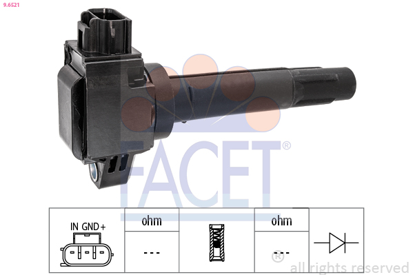 Ignition Coil - 9.6521 FACET