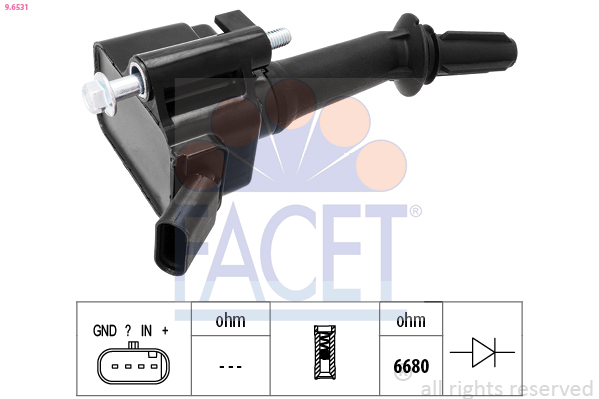 Ignition Coil - 9.6531 FACET