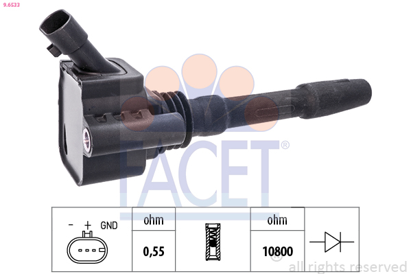Ignition Coil - 9.6533 FACET