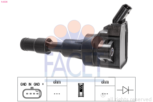Ignition Coil - 9.6538 FACET