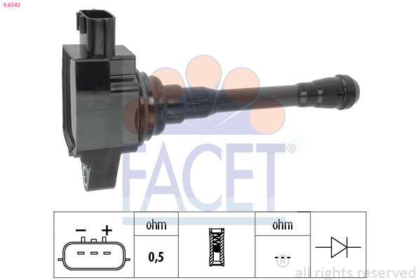 Bobina d'accensione - 9.6543 FACET