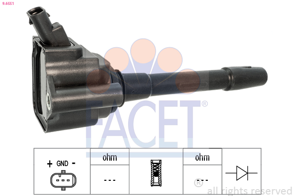 Ignition Coil - 9.6551 FACET