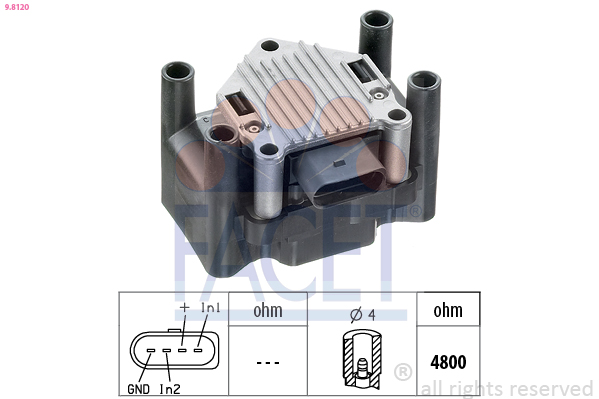Ignition Coil Unit - 9.8120 FACET