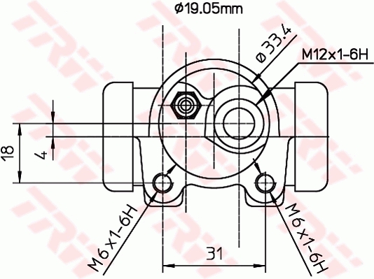Cilindretto freno - BWD129 TRW