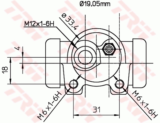 Cilindretto freno - BWD130 TRW