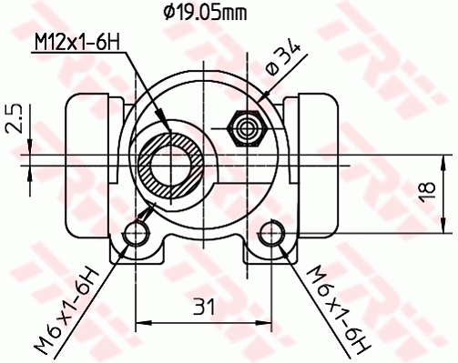 Wheel Brake Cylinder - BWD134 TRW