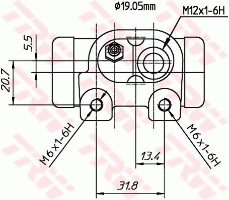 Wheel Brake Cylinder - BWD307T TRW