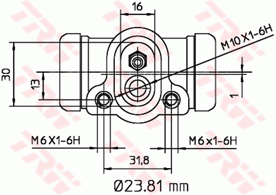 Колесный тормозной цилиндр - BWK103 TRW