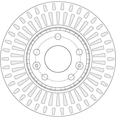 Brake Disc - DF6184 TRW