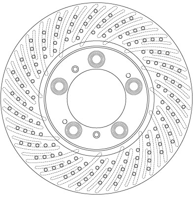 Brake Disc - DF6212S TRW
