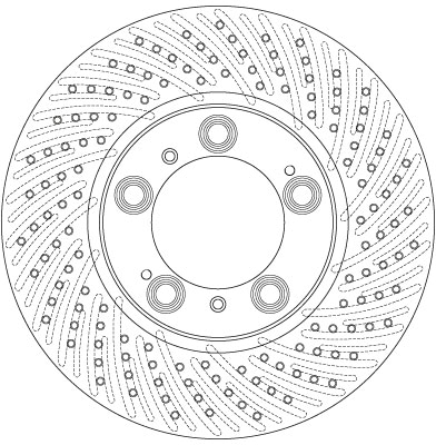 Brake Disc - DF6213S TRW