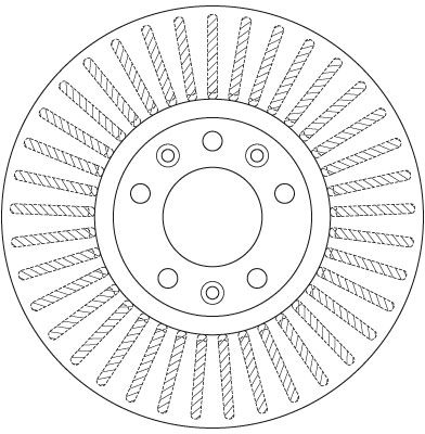 Brake Disc - DF6419 TRW