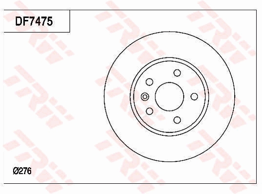 Bremsscheibe - DF7475 TRW