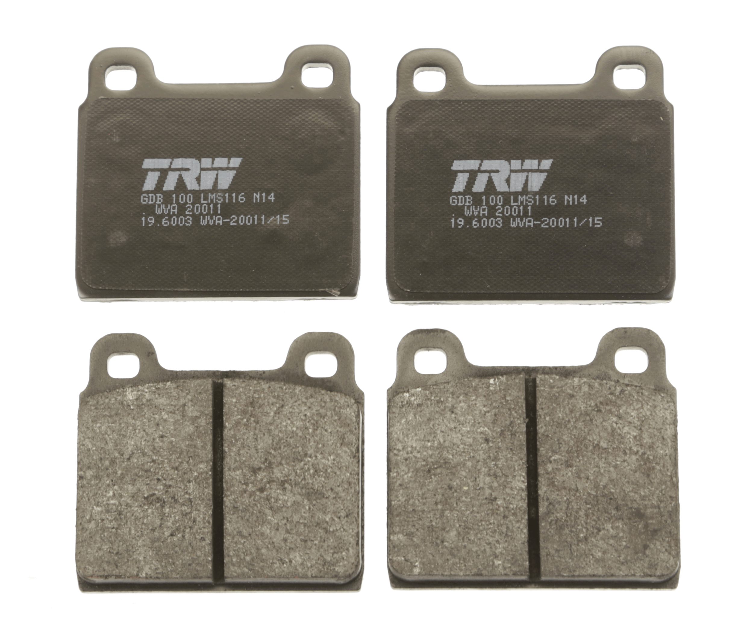 Brake Pad Set, disc brake - GDB100 TRW