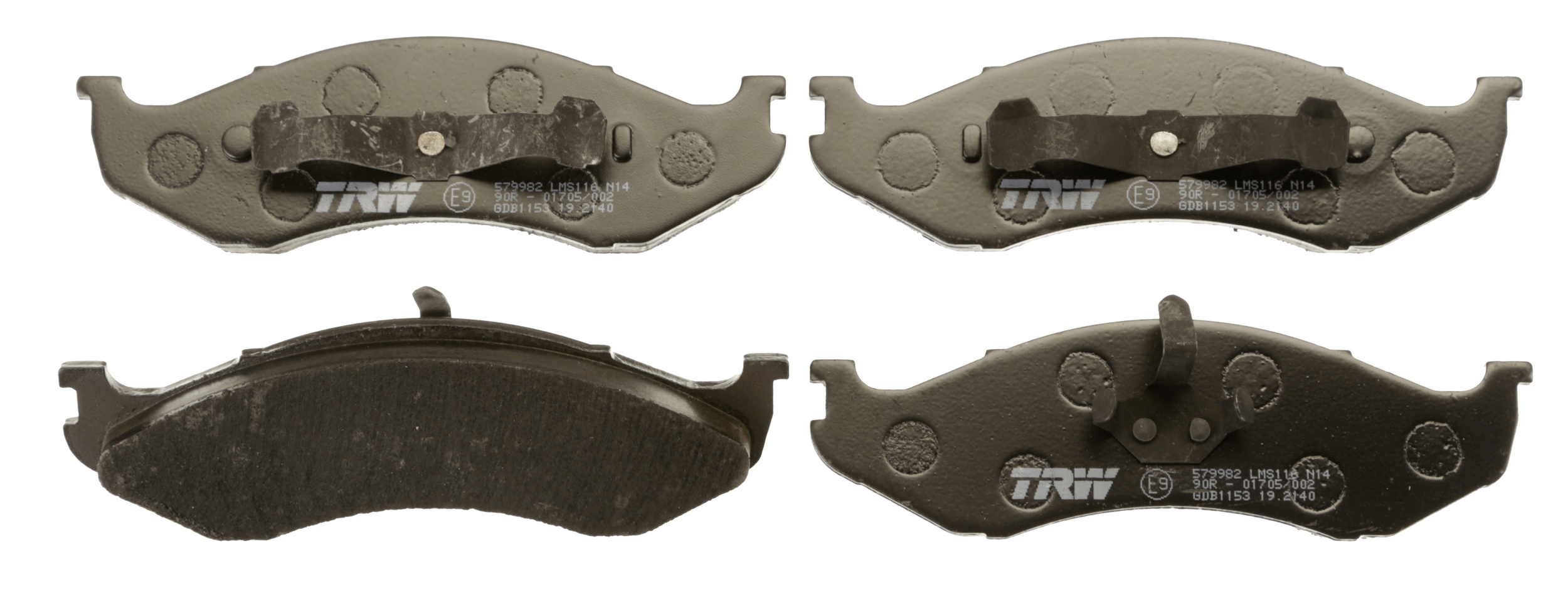 Brake Pad Set, disc brake - GDB1153 TRW