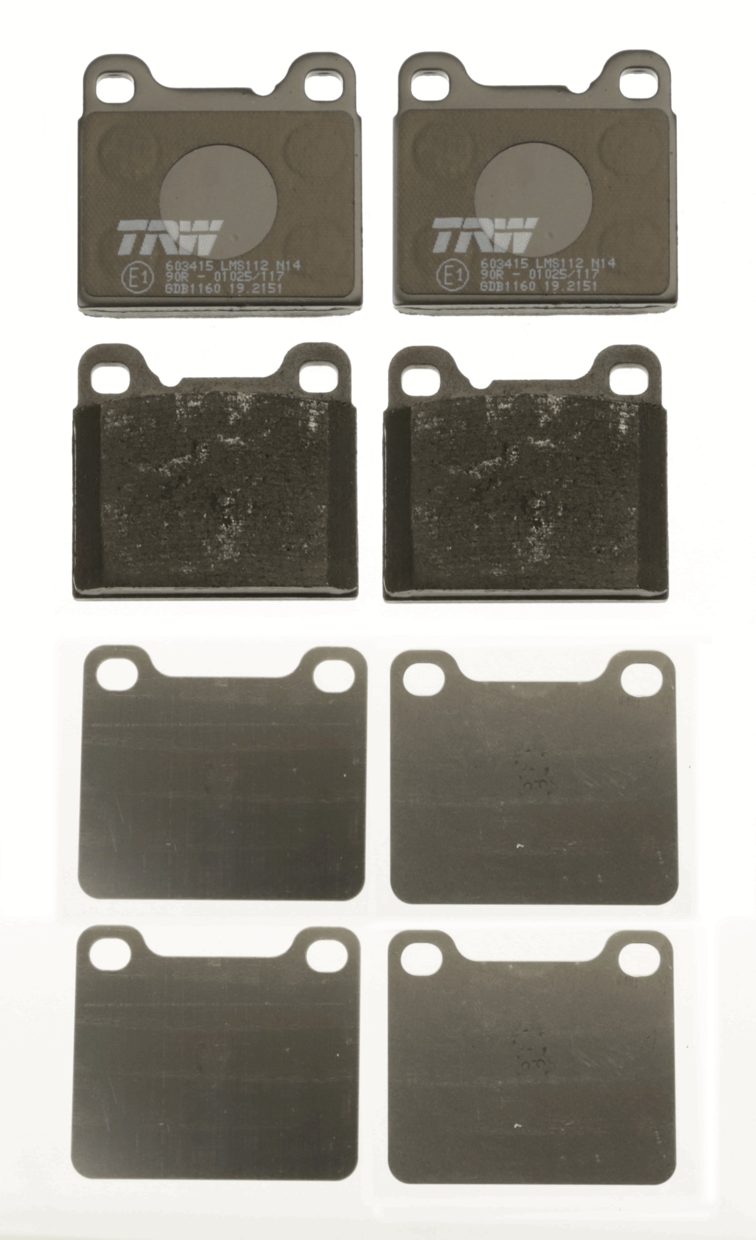 Brake Pad Set, disc brake - GDB1160 TRW
