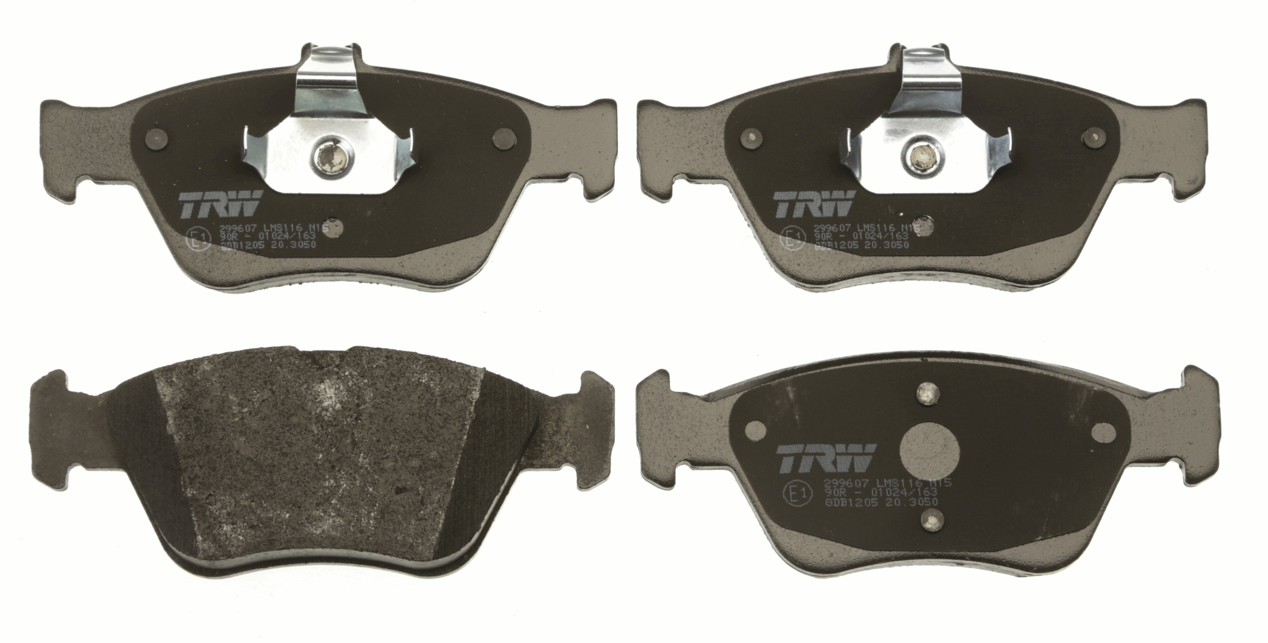 Kit pastiglie freno, Freno a disco - GDB1205 TRW