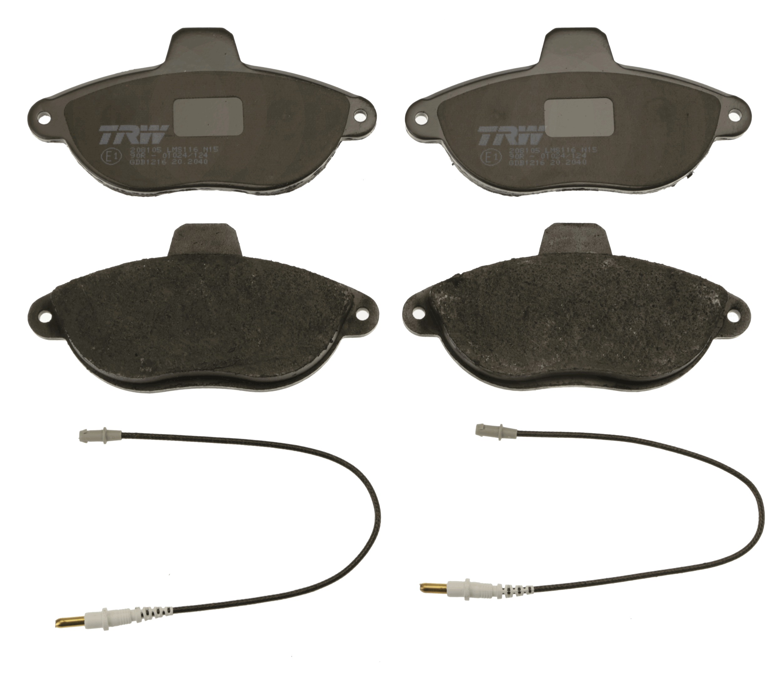 Brake Pad Set, disc brake - GDB1216 TRW
