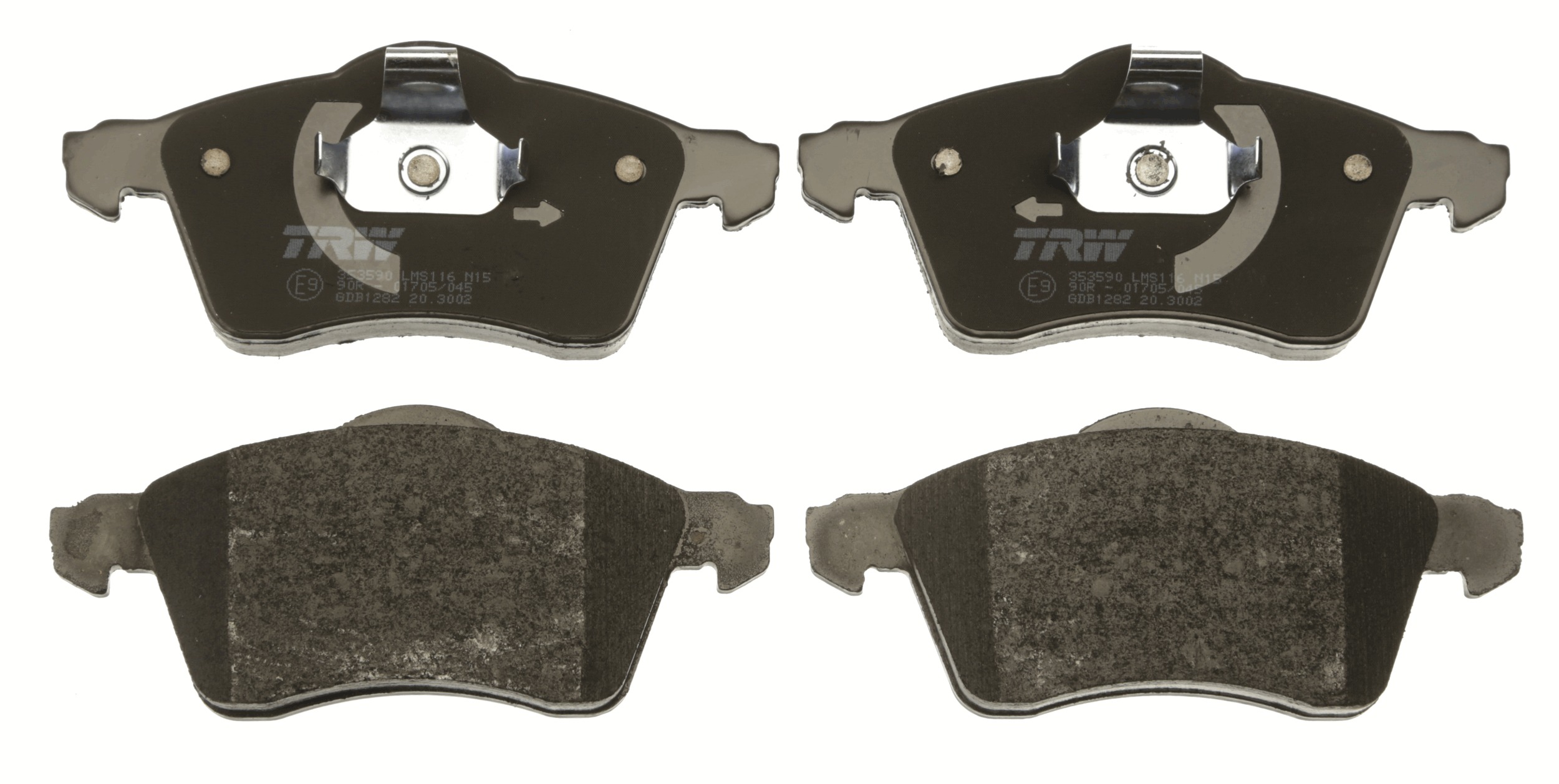 Brake Pad Set, disc brake - GDB1282 TRW