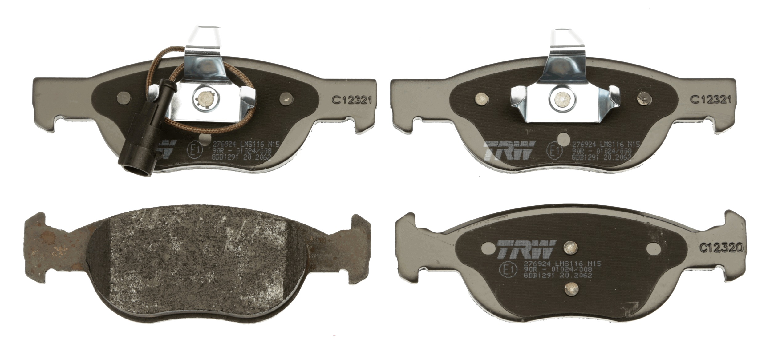 Brake Pad Set, disc brake - GDB1291 TRW