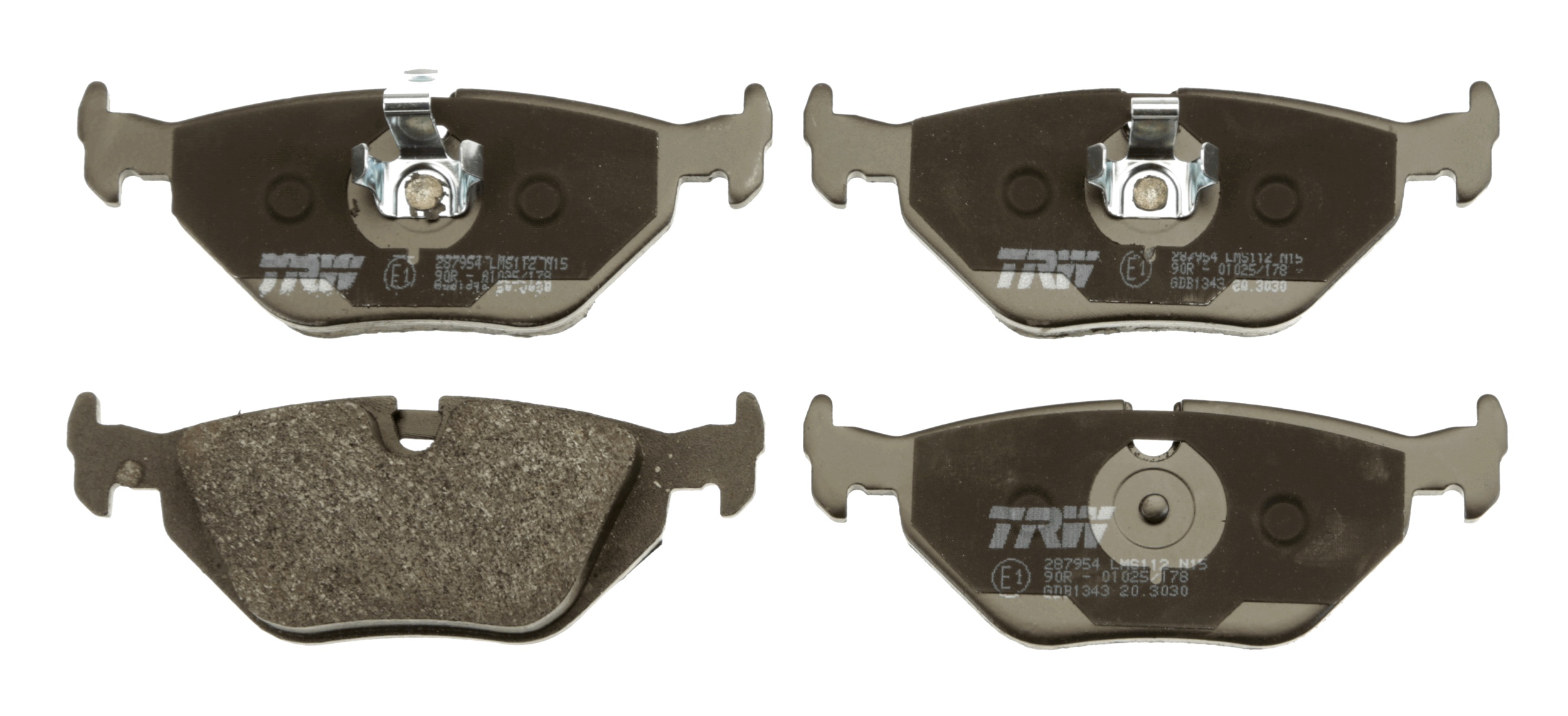 Brake Pad Set, disc brake - GDB1343 TRW