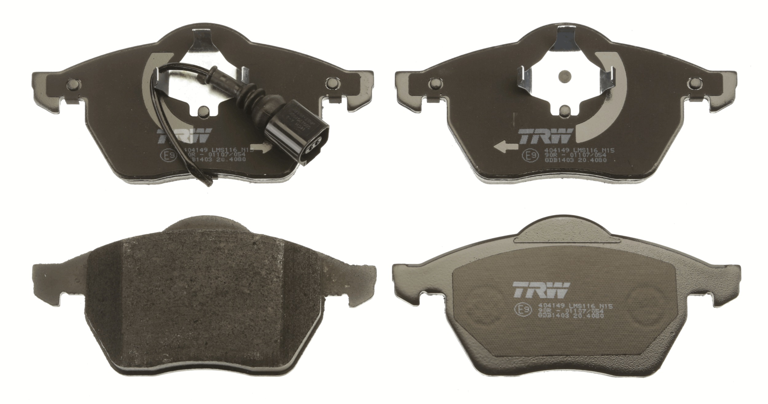 Kit pastiglie freno, Freno a disco - GDB1403 TRW