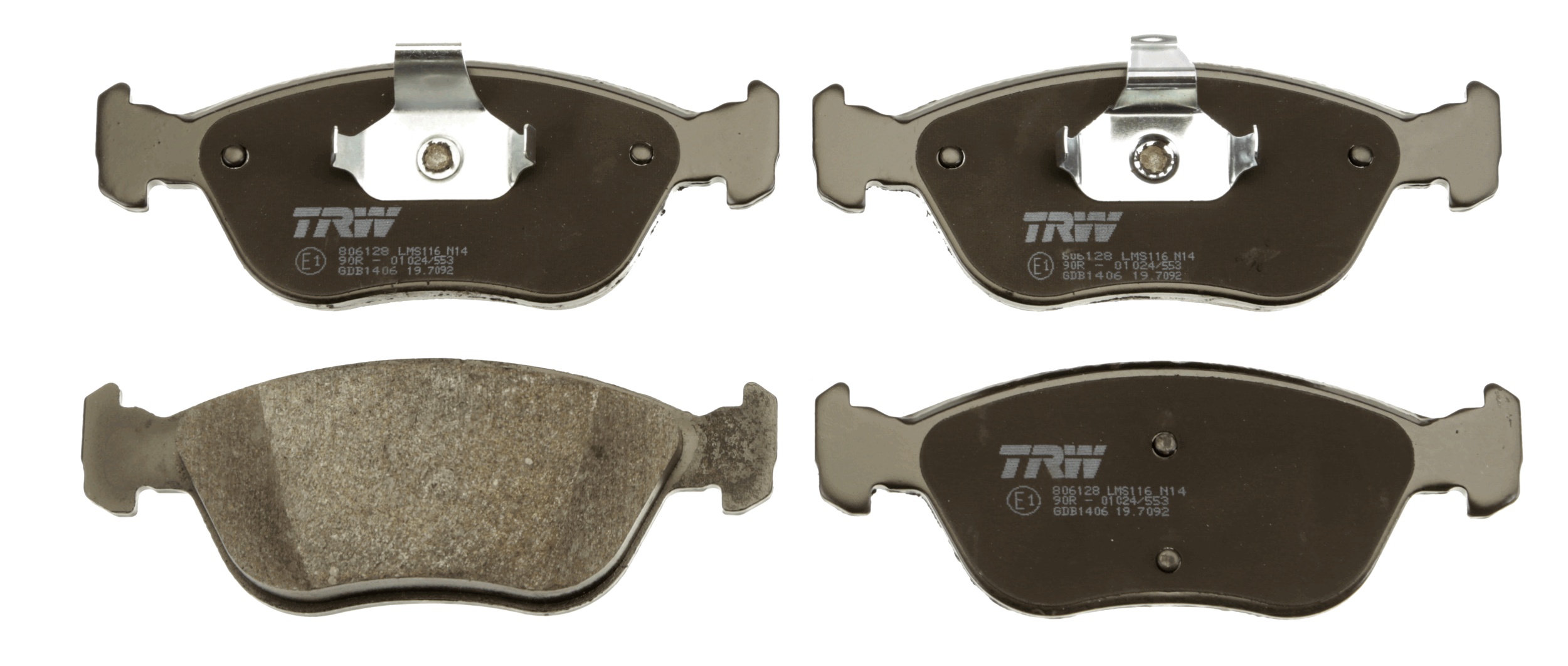 Brake Pad Set, disc brake - GDB1406 TRW