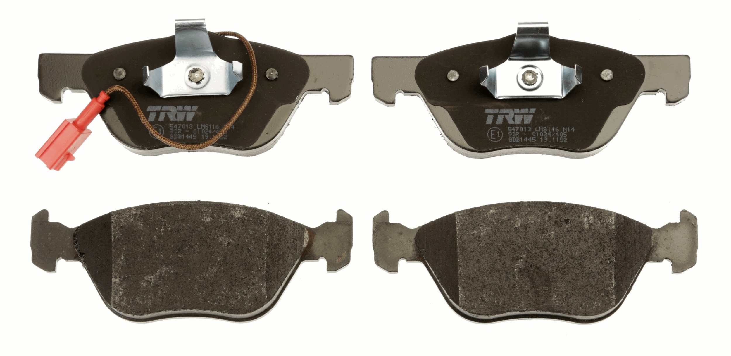 Brake Pad Set, disc brake - GDB1445 TRW