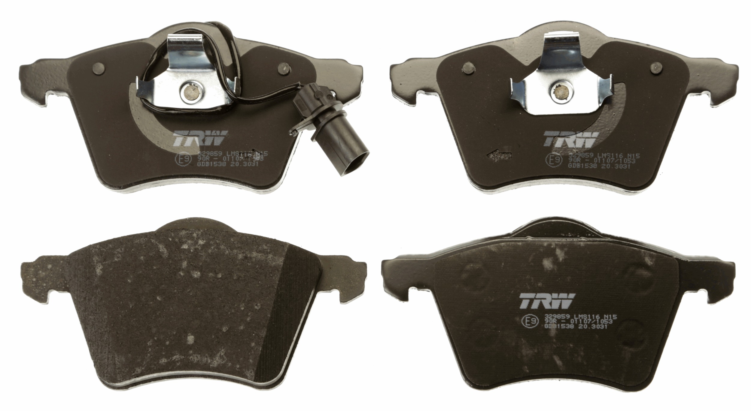 Brake Pad Set, disc brake - GDB1538 TRW