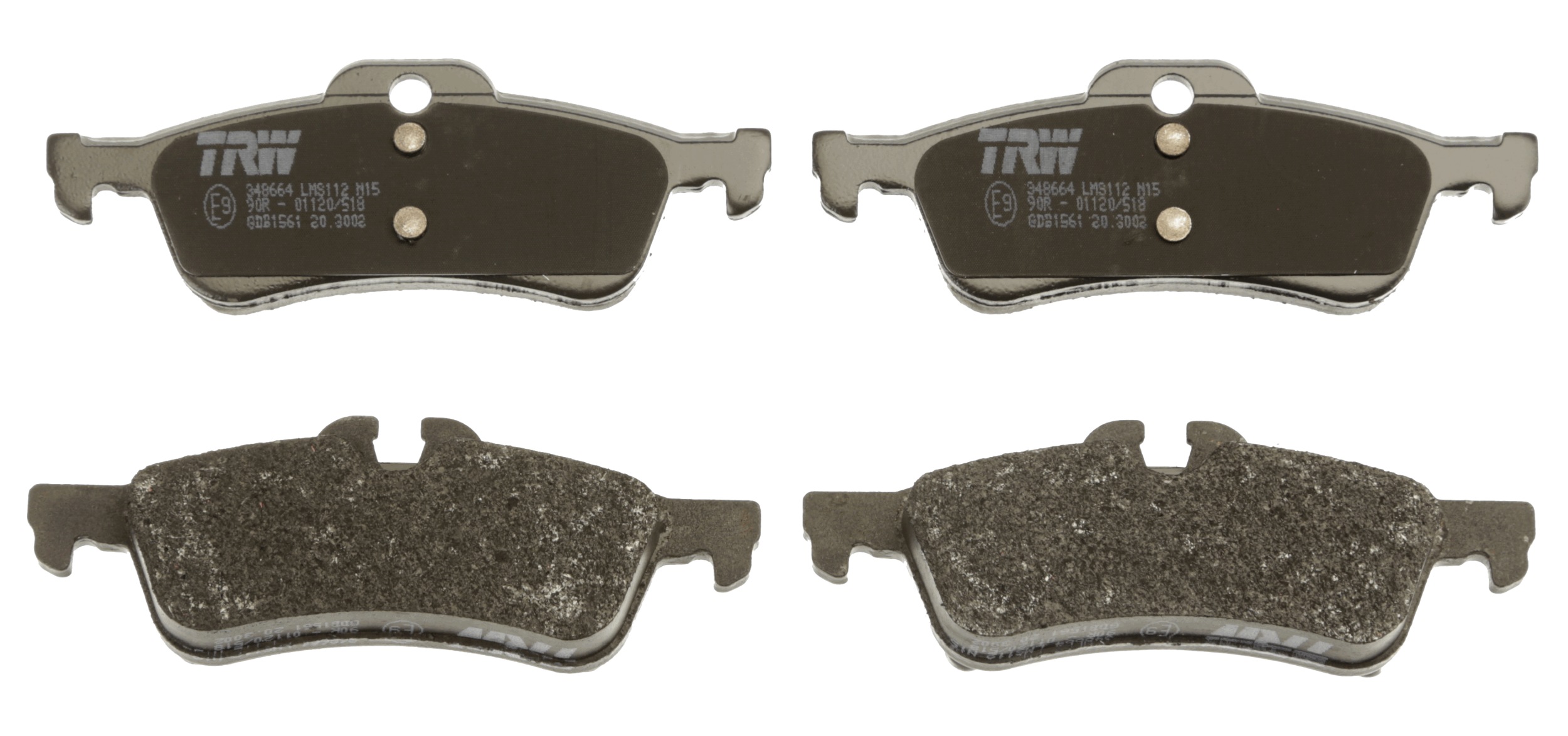 Kit pastiglie freno, Freno a disco - GDB1561 TRW