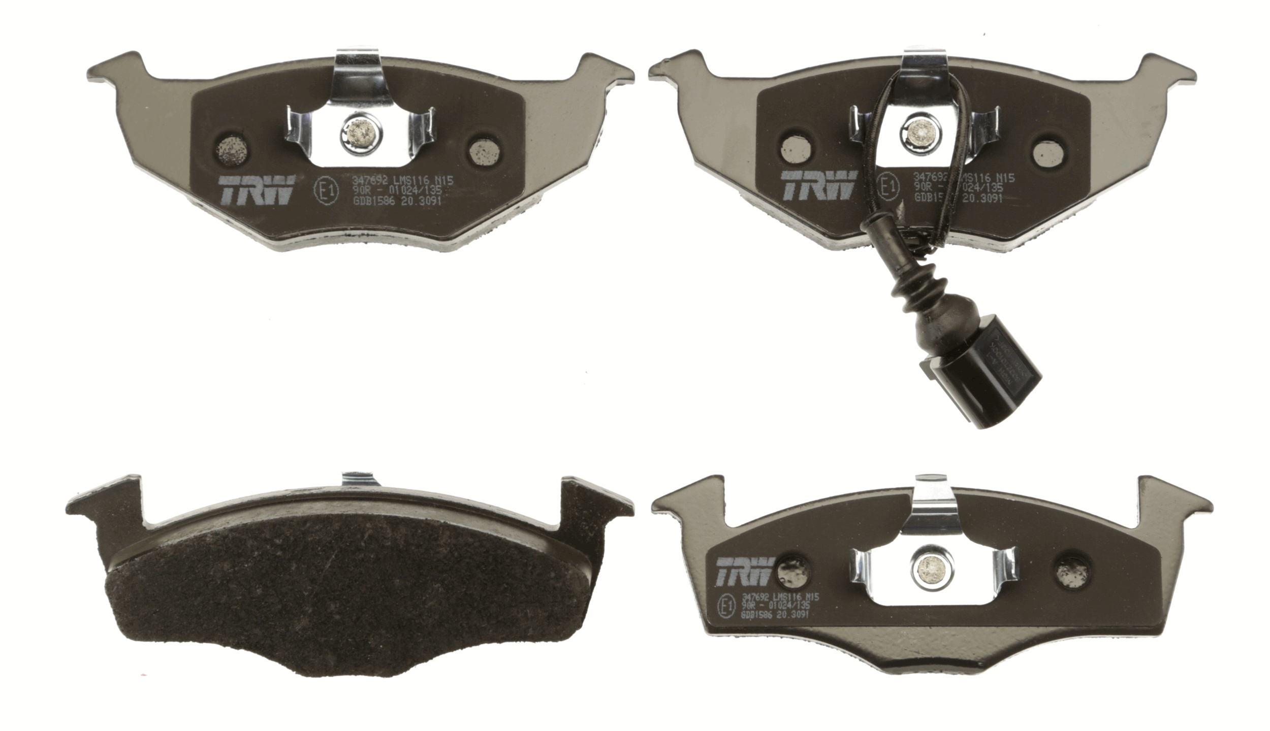 Brake Pad Set, disc brake - GDB1586 TRW